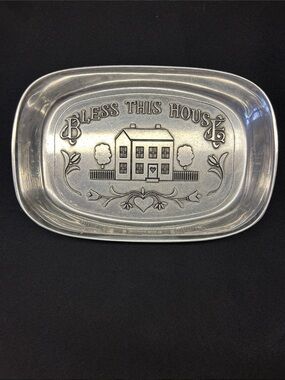 Wilton Armetale Bless this House bread tray
